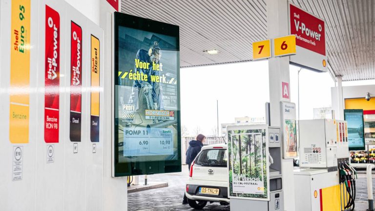 Adverteren Shell tankstation