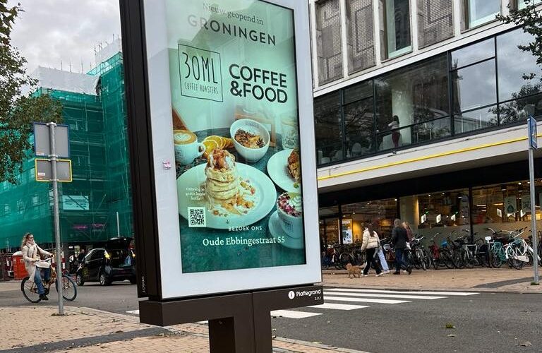 Digitale abri Groningen Digitale abri, citypanel, mupi