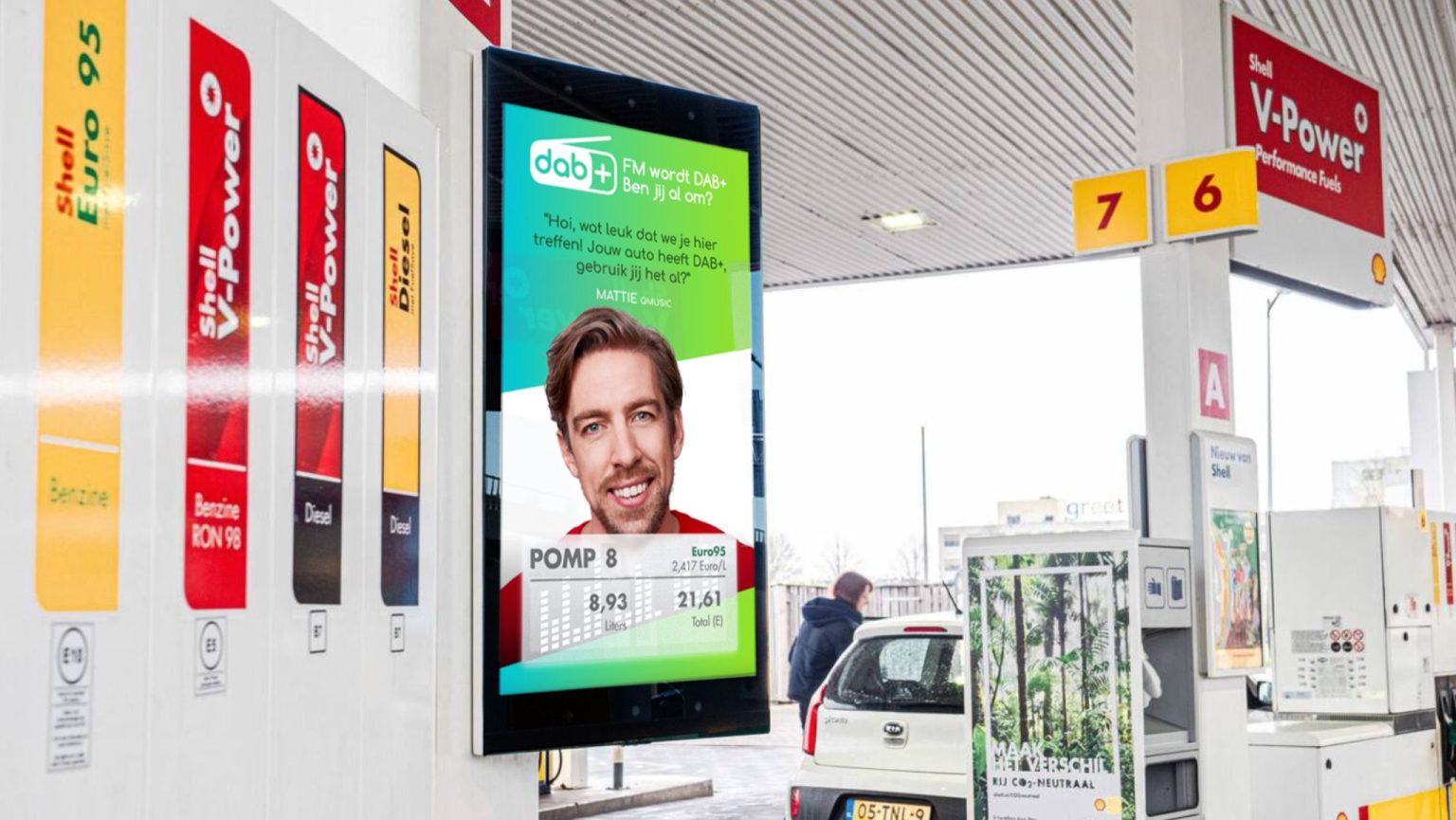 Tankstation digitaal scherm Digitaal adverteren tankstations